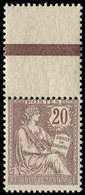 ** EMISSIONS DU XXème SIECLE - 126   Mouchon Retouché, 20c. Brun-lilas, Bdf, Bon Centrage, TB. J - Unused Stamps