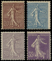 ** EMISSIONS DU XXème SIECLE - 131a * Inf. Ch., 132 Décentré, 133 Et 136 Petite Craquelure, TB - Unused Stamps