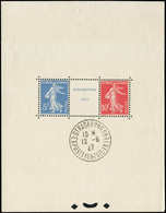 (*) EMISSIONS DU XXème SIECLE - 241/42 Expo Strasbourg, BF N°2, Oblitération Hors Timbres, TB - Nuevos