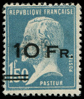 ** POSTE AERIENNE - 4   10Fr. Sur 1f.50 Bleu, Pasteur, ILE DE FRANCE, Très Belle Dentelure, TTB. C - 1927-1959 Nuevos
