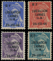 ** TIMBRES DE LIBERATION - CANNES 1M/4M : Mercure, La Série, TB - Liberation