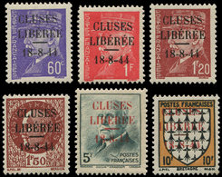 ** TIMBRES DE LIBERATION - CLUSES 1/6 : La Série, TB - Liberation