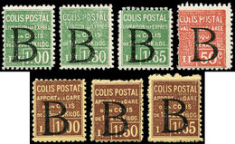 ** COLIS POSTAUX  (N° Et Cote Maury) - 97A/G Série Complète Surchargée B, TB - Mint/Hinged