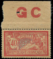 ** Collection Au Type Merson - 119  40c. Rouge Et Bleu, Bdf Manchette GC, Centrage Parfait, Superbe - 1900-27 Merson
