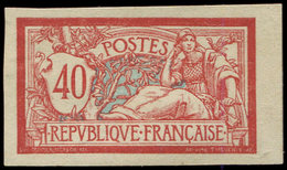 (*) Collection Au Type Merson - 119  40c. Rouge Et Bleu, NON DENTELE De Feuille De Référence, TB - 1900-27 Merson