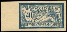 (*) Collection Au Type Merson - 119  40c., ESSAI En Bleu NON DENTELE, Sans Teinte De Fond, Bdf, TB - 1900-27 Merson