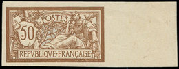 (*) Collection Au Type Merson - 120  50c. Brun Et Gris, NON DENTELE De Feuille De Référence, Bdf, TB - 1900-27 Merson