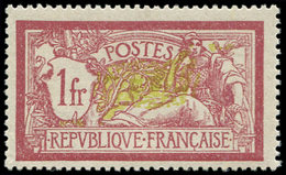 ** Collection Au Type Merson - 121   1f. Lie De Vin Et Olive, DOUBLE Teinte De Fond Dont Une RENVERSEE, R Et TTB - 1900-27 Merson