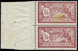 ** Collection Au Type Merson - 121   1f. Lie De Vin Et Olive, SANS Teinte De Fond Tenant à Teinte De Fond TRES DEPLACEE, - 1900-27 Merson