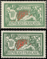 * Collection Au Type Merson - 207  10f. Vert Et Rouge, 2 Nuances, TB - 1900-27 Merson