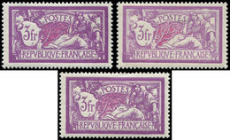 * Collection Au Type Merson - 240   3f. Lilas Et Carmin, 3 Nuances, TB - 1900-27 Merson