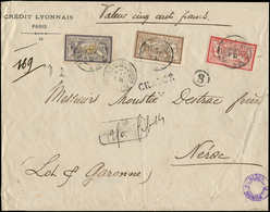 Let Collection Au Type Merson - N°122, 119 Et 120 Obl. PARIS 20/1/03 S. Grand Devant D'Env. CHARGE, TB - 1900-27 Merson