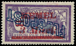 * Collection Au Type Merson - MEMEL PA 6a : 3m. Sur 60c. Violet Et Bleu, Surch. RENVERSEE, TB. C - 1900-27 Merson
