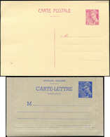 Let ENTIERS POSTAUX - Mercure, 70c. Lilas Rose, CP N°A1 Et CL N°B1, Neuves, TB - Otros & Sin Clasificación