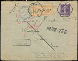 Let LETTRES DU XXe SIECLE - N°136a T I Obl. PARIS ( )/10/13 S. Env. Rec., TB - Cartas & Documentos