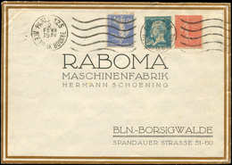 Let LETTRES DU XXe SIECLE - N°181, 199 Et 237, Tous De Roulette, Obl. Méc. PARIS 125 2/2/30 S. Env., R Et TB - Cartas & Documentos