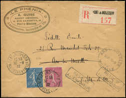 Let LETTRES DU XXe SIECLE - N°202 T II Et 205 Obl. PONT A MOUSSON 30/9/32 S. Env. Rec., TB - Cartas & Documentos