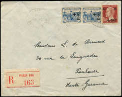 Let LETTRES DU XXe SIECLE - N°255 Et 165 PAIRE Obl. S. Env. Rec., TB - Cartas & Documentos