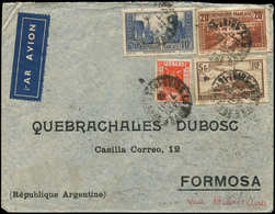 Let LETTRES DU XXe SIECLE - N°262, 260, 261 Et 325 Obl. LE HAVRE 7/11/36 S. Env. Rec. Par Avion, Arr. FORMOSA/Argentine  - Cartas & Documentos