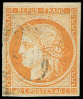 Colonies Générales - 13b  40c. Orange, 4 RETOUCHES, Obl., TB. Br - Other & Unclassified