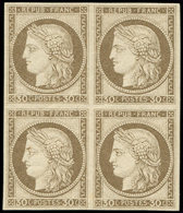 ** Colonies Générales - 20   30c. Brun-gris, BLOC De 4, 2 Ex. *, TB - Altri & Non Classificati