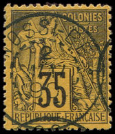 Colonies Générales - 56   35c. Violet Sur Jaune-orange, Obl. Càd NOSSI-BE 2/5/90, Belle Frappe, TB - Andere & Zonder Classificatie