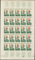 ** ALGERIE 351a : 20f. + 5f. Vert, Violet Et Orange, FEUILLE Complète De 25 NON DENTELEE Datée 2/6/58, TB - Covers & Documents