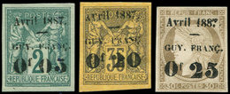 (*) GUYANE 3, 4a Et 5 : 0f05 S. 2c., 0f.20 S. 35c., 0f25 S. 30c., TB - Other & Unclassified