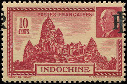 * INDOCHINE 299 : 10c. Rouge-carminé, Surch. RF à CHEVAL, TB - Other & Unclassified