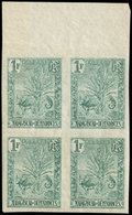 ** MADAGASCAR 75a : 1f. Vert, BLOC De 4 NON DENTELE Bdf, TB - Other & Unclassified