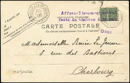 Let MADAGASCAR France N°130, MOITIE Avec Cachet Affranchissement Spécial/FAUTE DE TIMBRES à 10 Cent., Obl. Càd Octog. MA - Other & Unclassified