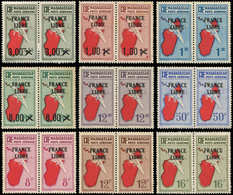 ** MADAGASCAR PA 45/54 (sf. 46) : La Série FRANCE LIBRE En PAIRES Avec Variété TRAIT Sous Poste Ou "sac Postal", TB - Other & Unclassified