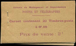 MADAGASCAR Carnet 5 : 10c. Brun-jaune Et Violet, N°133 Carnet De 20, TB, Cote Et N° Maury - Other & Unclassified