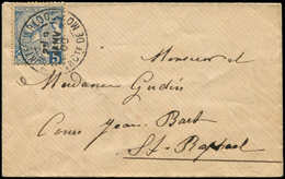 Let MONACO 13 : 5c. Bleu Obl. Càd MONTE-CARLO 9/1/00 S. Petite Env. Pour St RAPHAEL, TTB - ...-1885 Prephilately