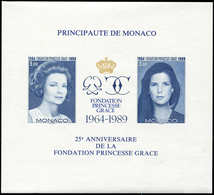 ** MONACO BF 48a : Fondation Princesse Grace, NON DENTELE, TB - Blocks & Sheetlets