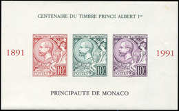 ** MONACO BF 53a : Centenaire Albert 1er, NON DENTELE, TB - Blocks & Sheetlets