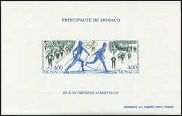 ** MONACO BF Spéciaux 15a : J.O Albertville, NON DENTELE, TB - Blocks & Sheetlets