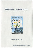 ** MONACO BF Spéciaux 24a : Centenaire CIO, NON DENTELE, TB - Blocks & Sheetlets