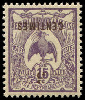 ** NOUVELLE CALEDONIE 113b : 5c. Sur 15c. Violet, Surcharge RENVERSEE, TB - Covers & Documents