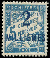 ** PORT-SAID Taxe 5a : 2m. Sur 5c. Bleu, Surch. BLEUE, TB - Other & Unclassified