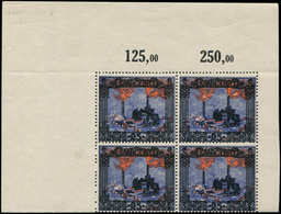 ** SARRE 68 : 25m. Outremer, Noir Et Rouge, BLOC De 4 Cdf, TB - Unused Stamps