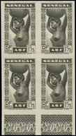 ** SENEGAL 148a : 1f75, Essai En Noir, BLOC De 4 NON DENTELE Bdf, TB - Other & Unclassified