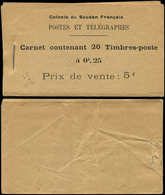 SOUDAN Carnet 1 : 25c. Noir Et Vert N°27, Carnet De 20, TB, Cote Et N° Maury - Other & Unclassified