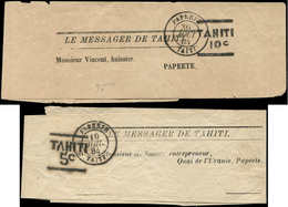 Let TAHITI 4aA Et 5aA : 5c. Et 10c. Sur 2 Bandes Journaux LE MESSAGER DE TAHITI, Càd 10/7/84 Et 30/8/84, TB - Other & Unclassified