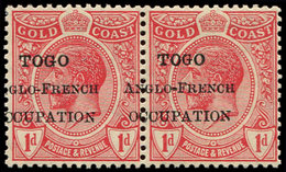 ** TOGO 60 : 1d. Rouge, Surcharge A CHEVAL, En PAIRE, TB - Otros & Sin Clasificación