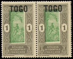 * TOGO 101 : 1c. Gris Et Vert, Centre DEPLACE, PAIRE, TB - Otros & Sin Clasificación