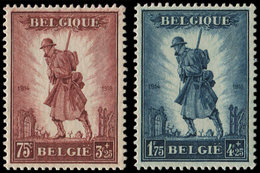 ** BELGIQUE 351/52 : 75c. + 3f25 Brun-rouge Et 1f75 + 4f25 Bleu, TB. C - Altri & Non Classificati