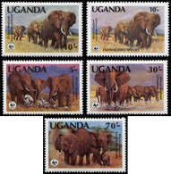 ** OUGANDA 316/19  Et Michel N°A601, Eléphant-WWF, TB - Uganda (...-1962)