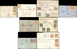 Let Petit Ensemble De 8 Lettres Classiques Empire Et Sage, Maritime, Chargés, Bon Lot, TB/TTB - Collezioni (in Album)