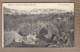 CPA ESPAGNE - MAROC - MELILLA : Parque Del General Hernandez TB PLAN Partie De La Ville Vue Jardin TB Oblitération 1915 - Melilla